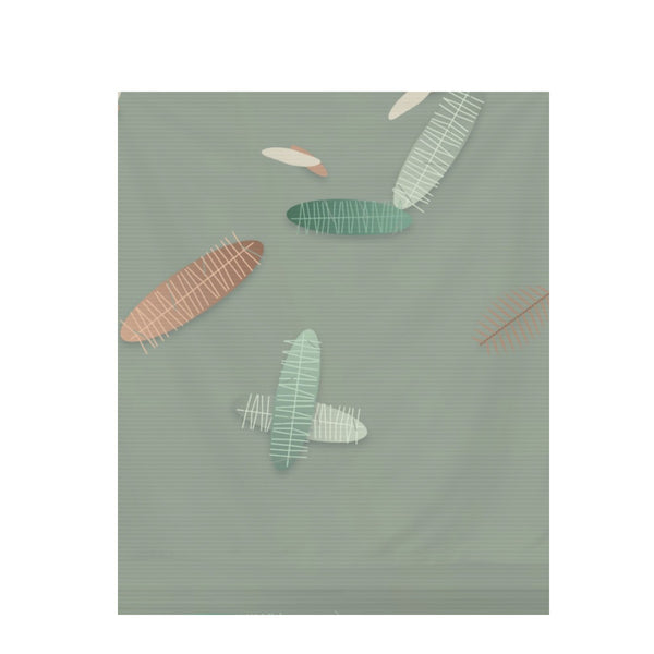 Bold Modern Tropical – Seamless Pattern for Fabric & Wallpaper — Draped Fabric on Shiplap