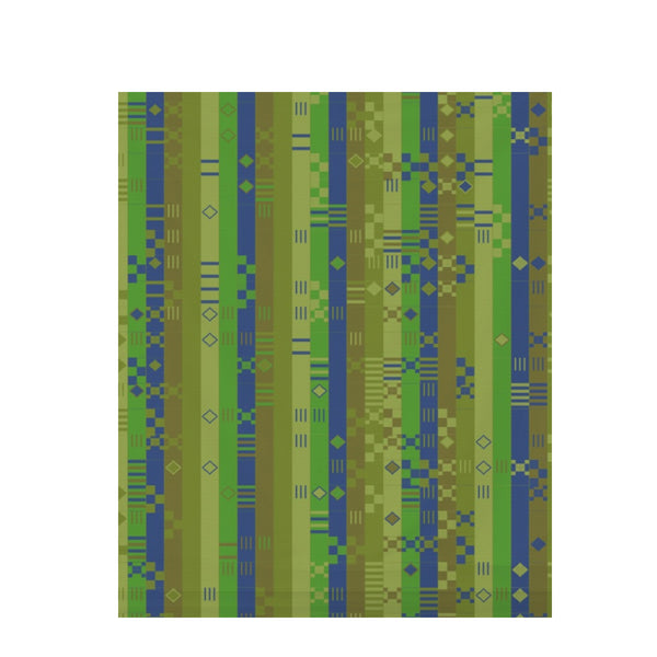 Chartreuse & Olive Kente – Surface Pattern for Fabric Design — Draped Fabric on Shiplap