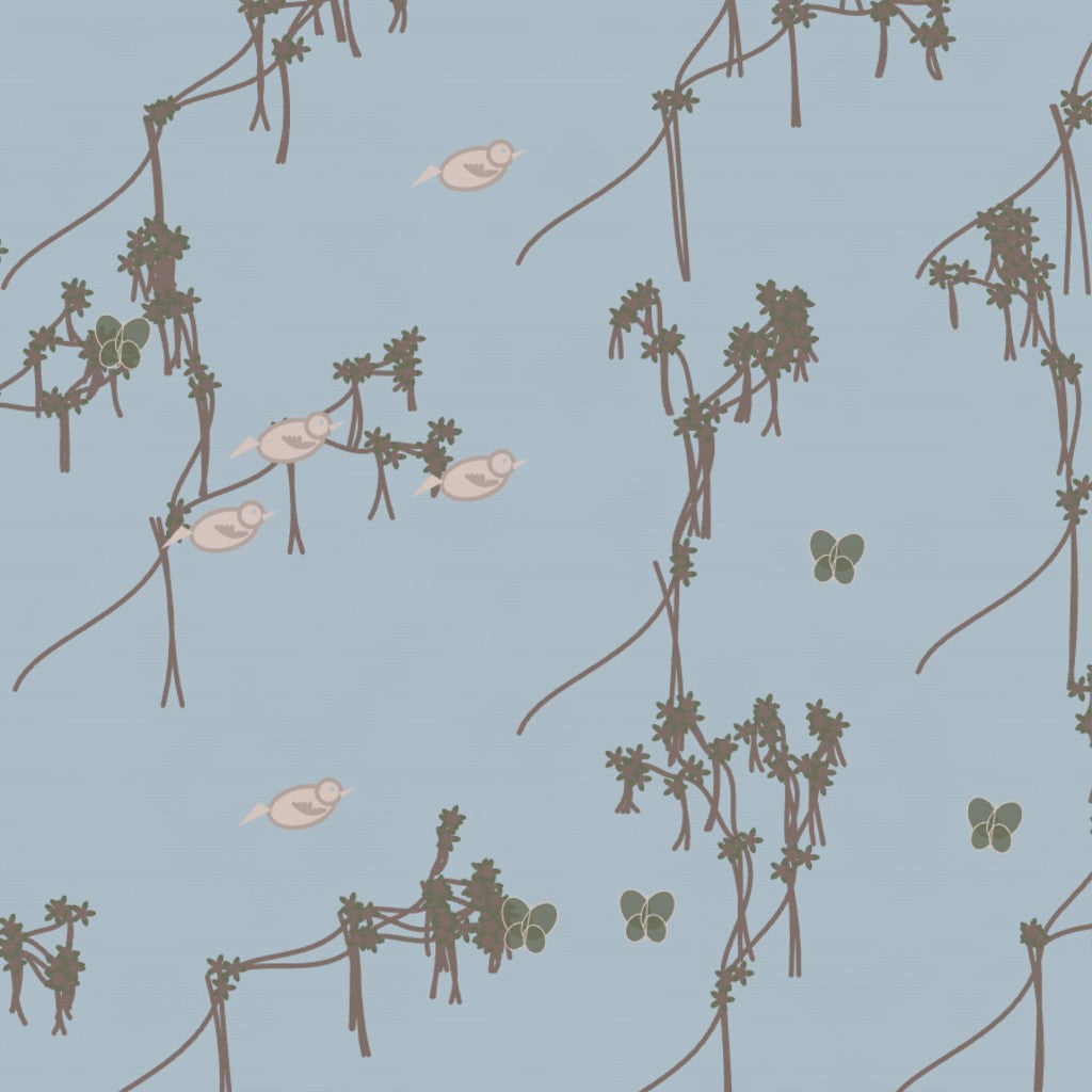 Cool Ocean Chinoiserie – Seamless Pattern for Fabric & Wallpaper