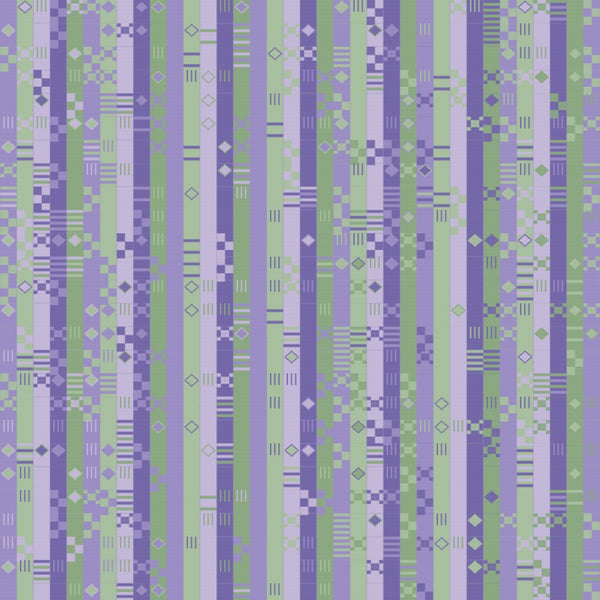 Lavender & Sage Kente – Surface Pattern for Fabric Design