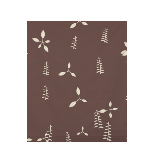 Mudcloth Earth Botanical – Surface Pattern for Fabric Design — Draped Fabric on Shiplap