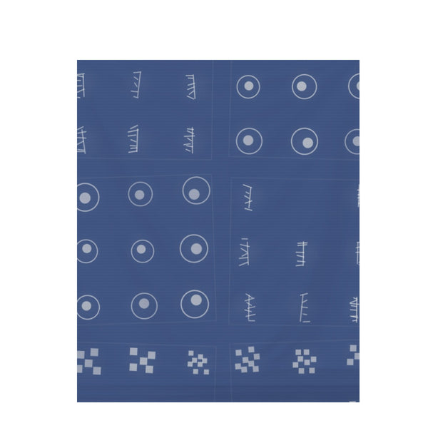 Rothko Cobalt Adire – Surface Pattern for Fabric Design — Draped Fabric on Shiplap