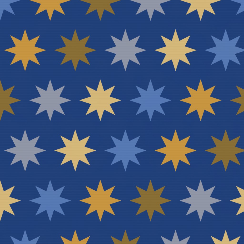 Ultramarine & Gold Moroccan Tile – Surface Pattern for Fabric Design