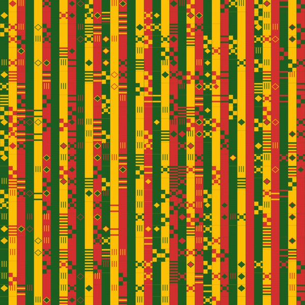 Warm Sunset Kente – Surface Pattern for Fabric Design