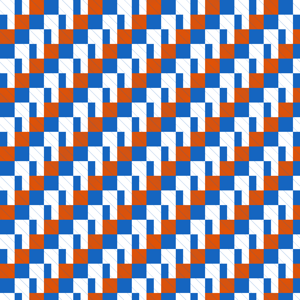 Geometric Grid & Linework Adire Fabric Design