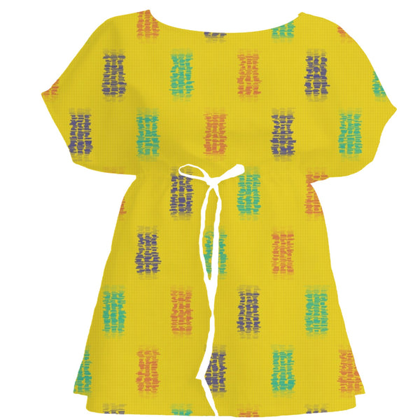 Ankara Brights Ikat Weave – Seamless Pattern for Fabric & Wallpaper — Women's Dress