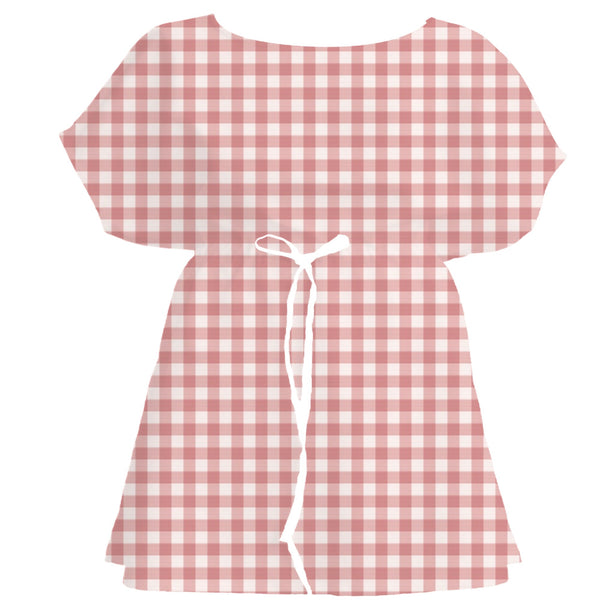 Batik Brown Gingham Check – Seamless Pattern for Fabric & Wallpaper — Women's Dress