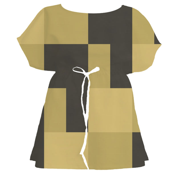 Black & Gold Geometric – Fabric Repeat Pattern Digital Download — Women's Dress