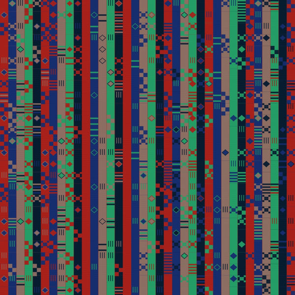 Block Print Red Kente – Surface Pattern for Fabric Design