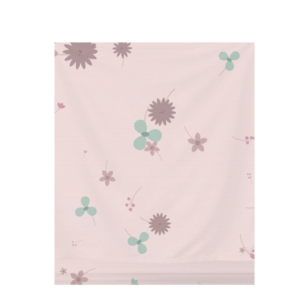 Blush Whisper Floral – Seamless Pattern for Fabric & Wallpaper — Draped Fabric on Shiplap
