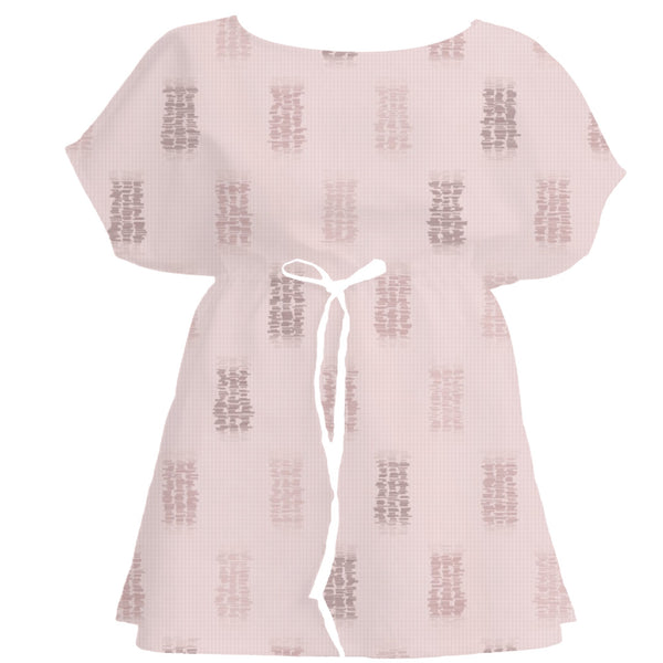 Blush Whisper Ikat Weave – Seamless Pattern for Fabric & Wallpaper — Women's Dress