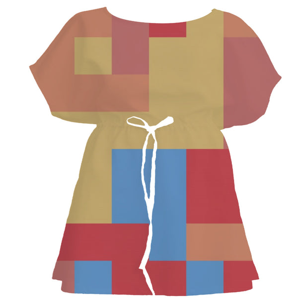 Bold Modern Color Block – Fabric Repeat Pattern Digital Download — Women's Dress