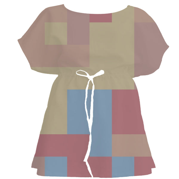 Bold Modern Color Block – Fabric Repeat Pattern Digital Download — Women's Dress