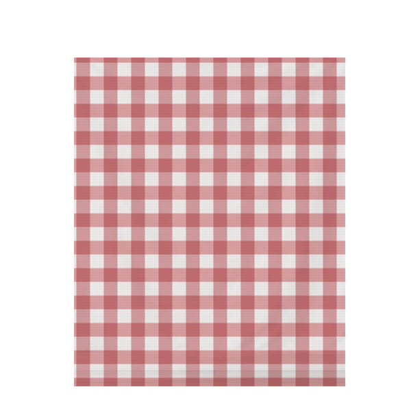 Bold Modern Gingham Check – Seamless Pattern for Fabric & Wallpaper — Draped Fabric on Shiplap