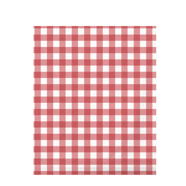 Bold Modern Gingham Check – Seamless Pattern for Fabric & Wallpaper — Draped Fabric on Shiplap