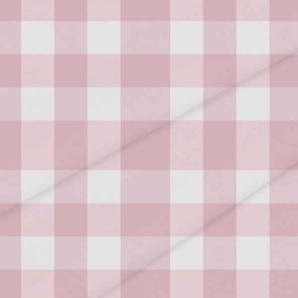 Bold Modern Gingham Check – Seamless Pattern for Fabric & Wallpaper — Cotton Fabric Swatch