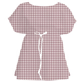 Burgundy Velvet Gingham Check – Seamless Pattern for Fabric & Wallpaper — Women's Dress