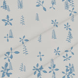 Cerulean & Raw Umber Botanical – Fabric Repeat Pattern Digital Download — Cotton Fabric Swatch
