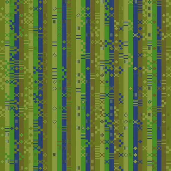 Chartreuse & Olive Kente – Surface Pattern for Fabric Design