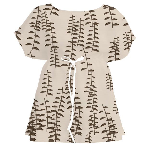 Classic Sepia Botanical – Seamless Pattern for Fabric & Wallpaper — Women's Dress