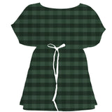 Cool Ocean Gingham Check – Fabric Repeat Pattern Digital Download — Women's Dress