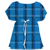 Cool Ocean Tartan Plaid – Surface Pattern for Fabric Design — Women's Dress