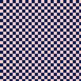 Deep Indigo & Pink Geometric Grid Adire Fabric Design