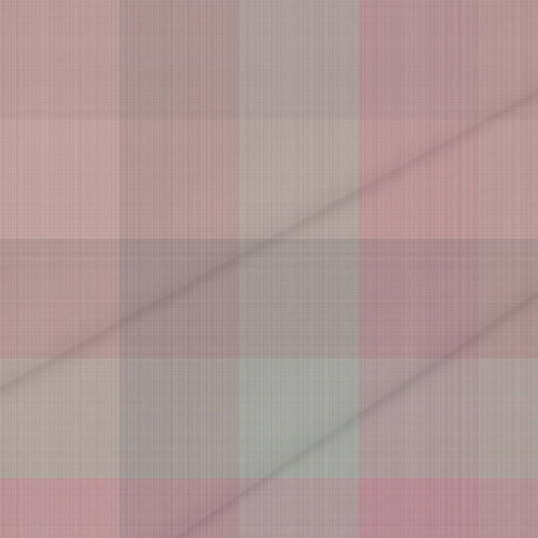 Flamingo Soft Tartan Plaid – Surface Pattern for Fabric Design — Cotton Fabric Swatch