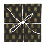 Gold Leaf Ikat Weave – Fabric Repeat Pattern Digital Download — Wrapped Gift Box