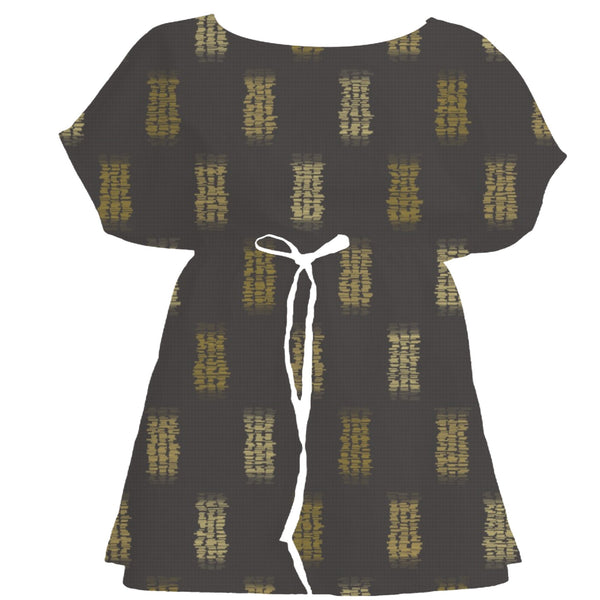 Gold Leaf Ikat Weave – Seamless Pattern for Fabric & Wallpaper — Women's Dress