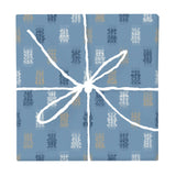 Harbour Ikat Weave – Fabric Repeat Pattern Digital Download — Wrapped Gift Box