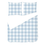 Icy Blue & Burgundy Gingham Check – Fabric Repeat Pattern Digital Download — Duvet & Pillows