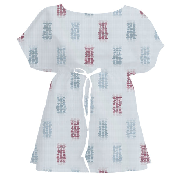 Icy Blue & Burgundy Ikat Weave – Seamless Pattern for Fabric & Wallpaper — Women's Dress