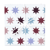 Icy Blue & Burgundy Moroccan Tile – Surface Pattern for Fabric Design — Wrapped Gift Box
