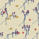 Ikat Crimson Chinoiserie – Seamless Pattern for Fabric & Wallpaper