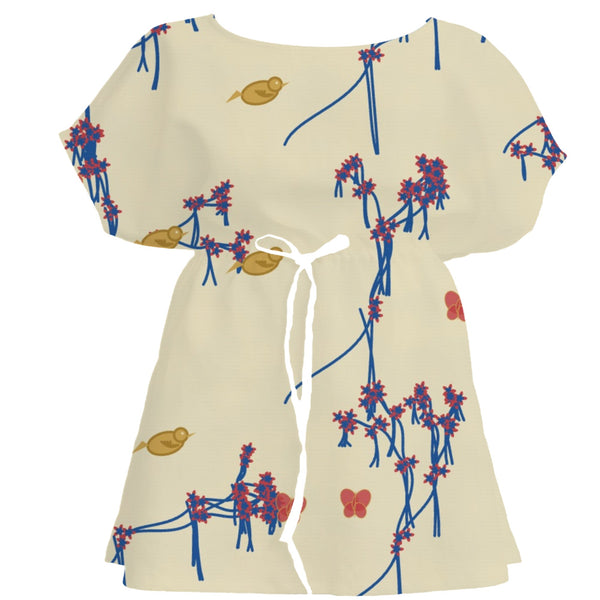Ikat Crimson Chinoiserie – Seamless Pattern for Fabric & Wallpaper — Women's Dress