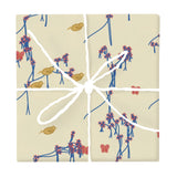 Ikat Crimson Chinoiserie – Seamless Pattern for Fabric & Wallpaper — Wrapped Gift Box