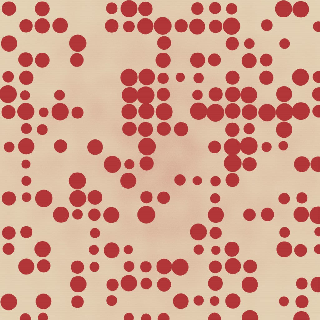 Ikat Crimson Polka Dot – Seamless Pattern for Fabric & Wallpaper