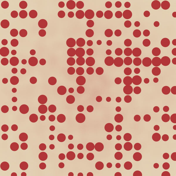 Ikat Crimson Polka Dot – Seamless Pattern for Fabric & Wallpaper