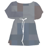Indigo Color Block – Fabric Repeat Pattern Digital Download — Women's Dress