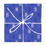 Indigo Ikat Weave – Fabric Repeat Pattern Digital Download — Wrapped Gift Box