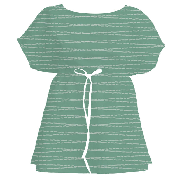 Jade Mist Adire – Seamless Pattern for Fabric & Wallpaper — Women's Dress