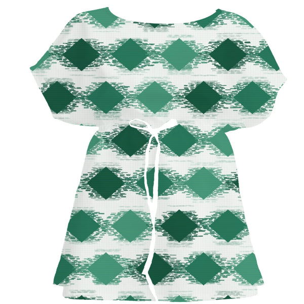 Jade Mist Ikat Weave – Surface Pattern for Fabric Design — Women's Dress