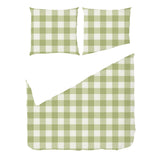 Lime & Stone Gingham Check – Fabric Repeat Pattern Digital Download — Duvet & Pillows