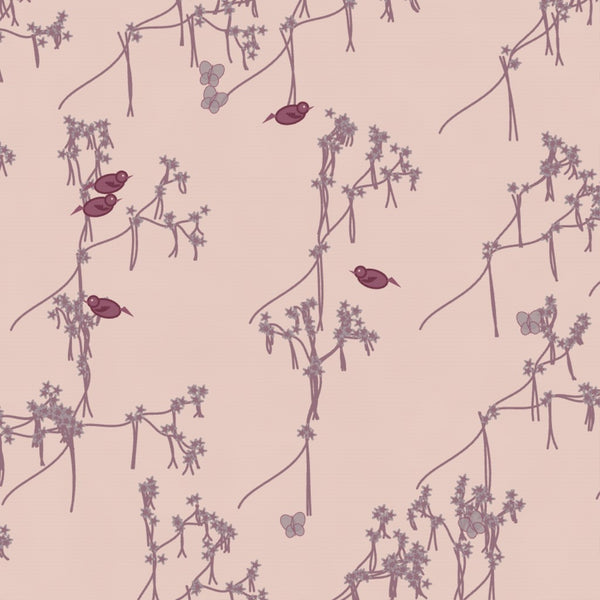 Merlot Blush Chinoiserie – Seamless Pattern for Fabric & Wallpaper