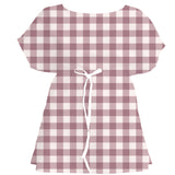 Merlot Blush Gingham Check – Fabric Repeat Pattern Digital Download — Women's Dress