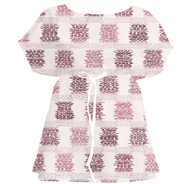 Merlot Blush Ikat Weave – Surface Pattern for Fabric Design — Women's Dress