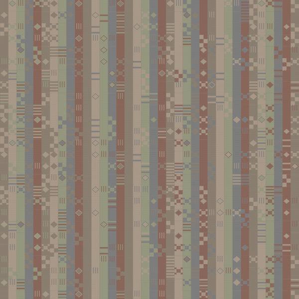 Mushroom Taupe Kente – Surface Pattern for Fabric Design