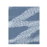 Navy Washed Ikat Weave – Surface Pattern for Fabric Design — Draped Fabric on Shiplap
