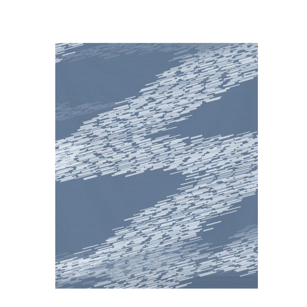 Navy Washed Ikat Weave – Surface Pattern for Fabric Design — Draped Fabric on Shiplap